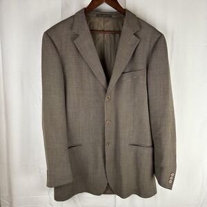 Ermenegildo Zegna‎ Soft Jacket Mens 44R Brown Wool Blazer Made Switzerland